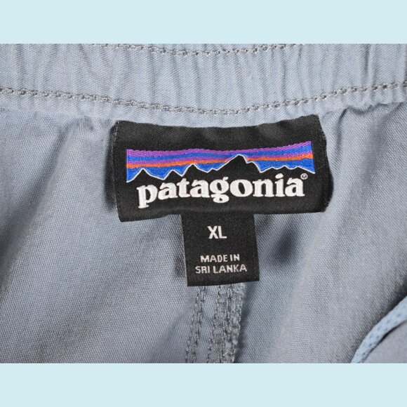 Patagonia Shorts Men's XL Nomader Blue Gray Cargo Pocket Mid Rise elastic waist - Picture 5 of 13